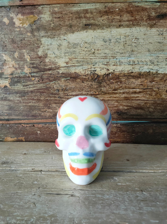 Teschio In ceramica Dipinta a Mano "You Were In My Dream Last Night"