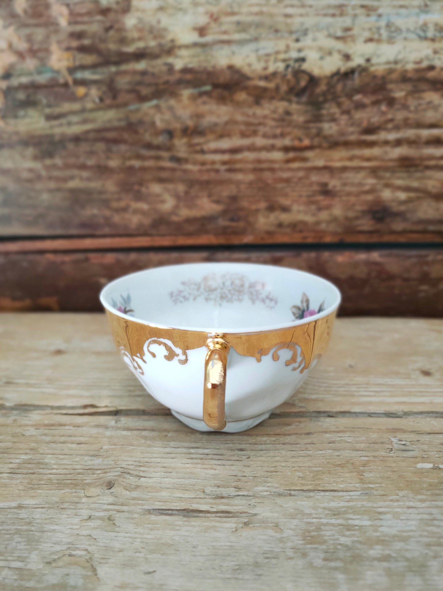 Tazza da Tè in oro zecchino con decalco "Io Mmt e Tu!"