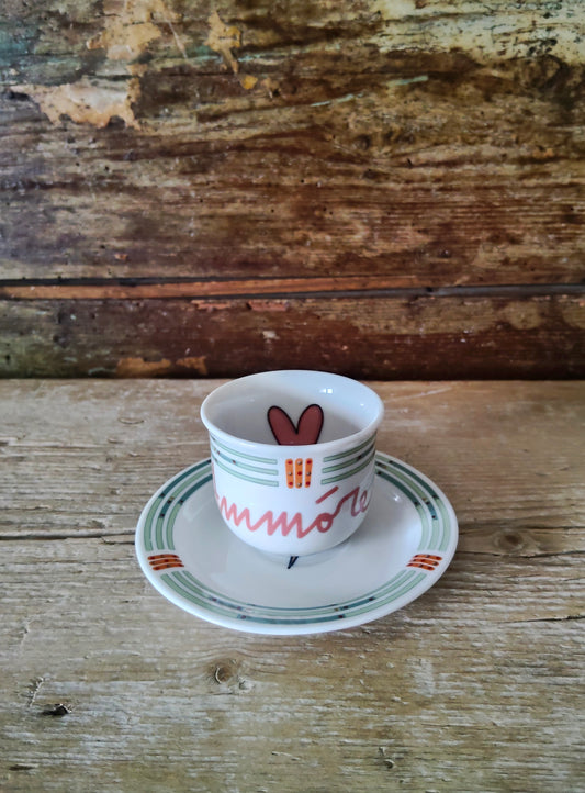 Tazzina Caffè Vintage con decalco "Ammóre"