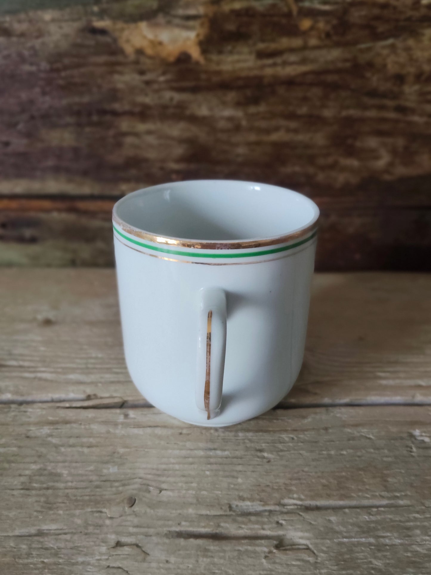 Tazza "Cocktailino?" con bordo Oro e Verde