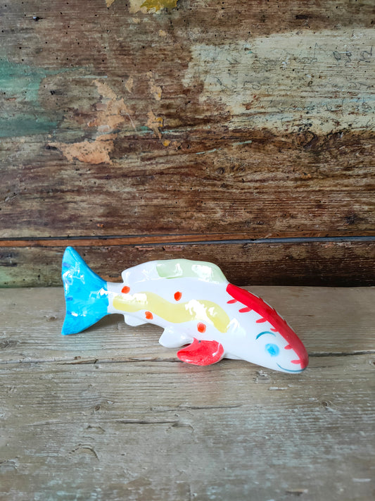 Pesce Simpaticaccio in Ceramica Dipinta a Mano