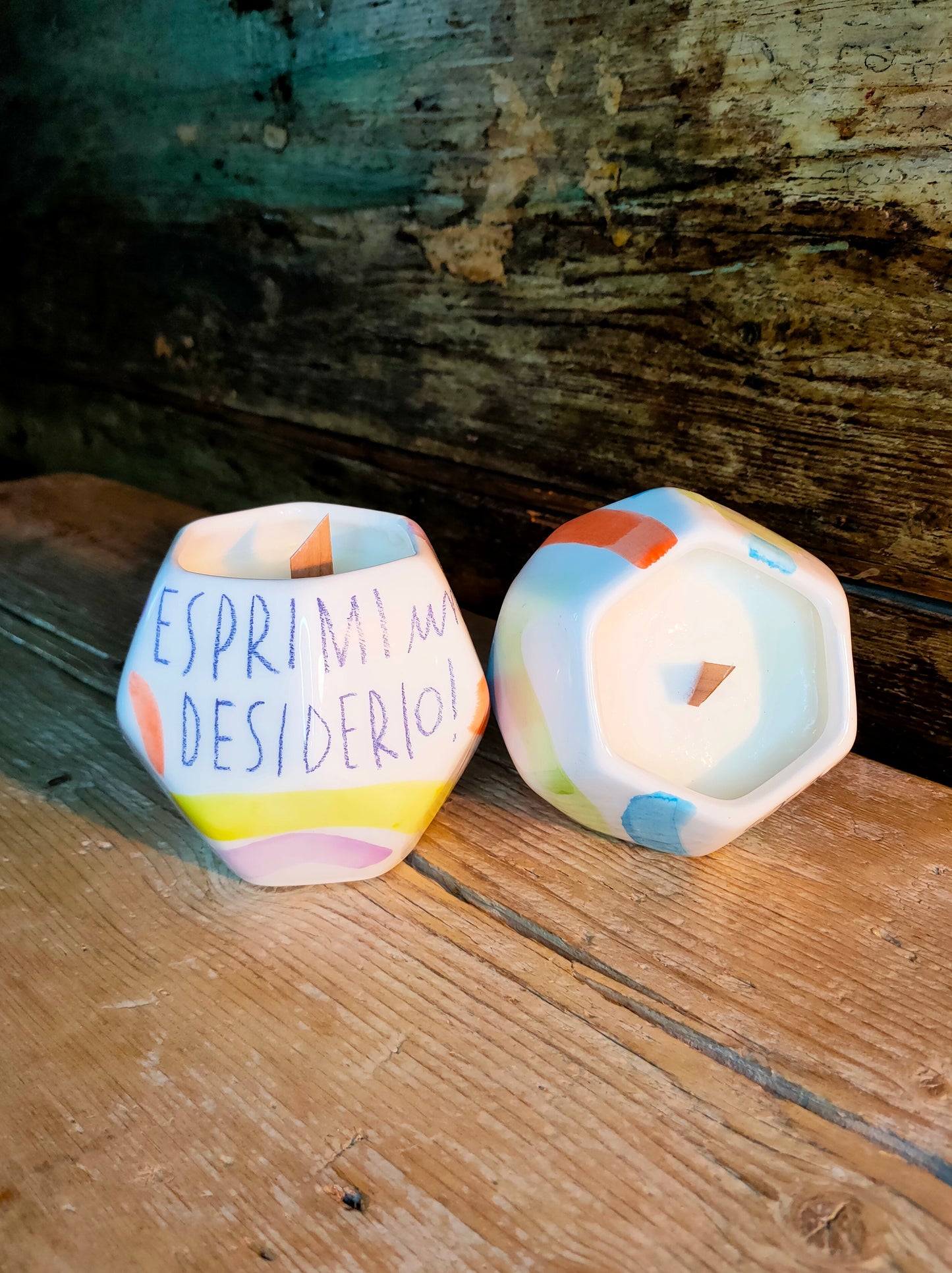 Candela Imperfetta Pentagonale "Esprimi un Desiderio" due