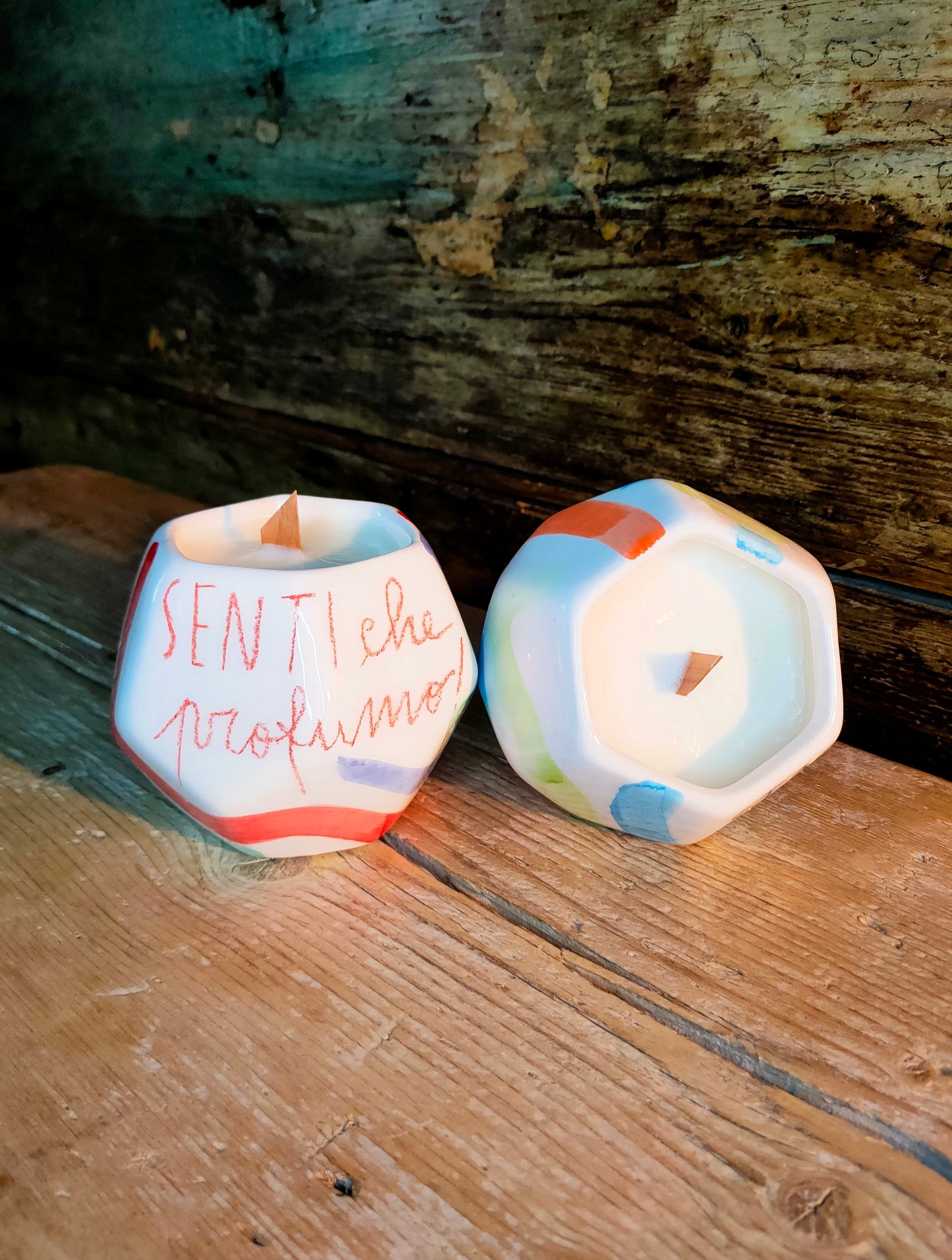 Candela Imperfetta Pentagonale "Senti che Profumo"