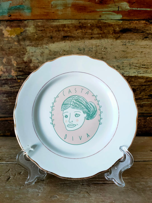 Piatto "Maria Callas" con Bordi Oro
