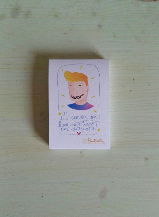 Block Notes in Carta Martellata "C'è Sempre Un Buon Motivo Per Sorridere"