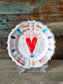 Piatto Vintage in Ceramica Dipinta a Mano "Holy Fire"