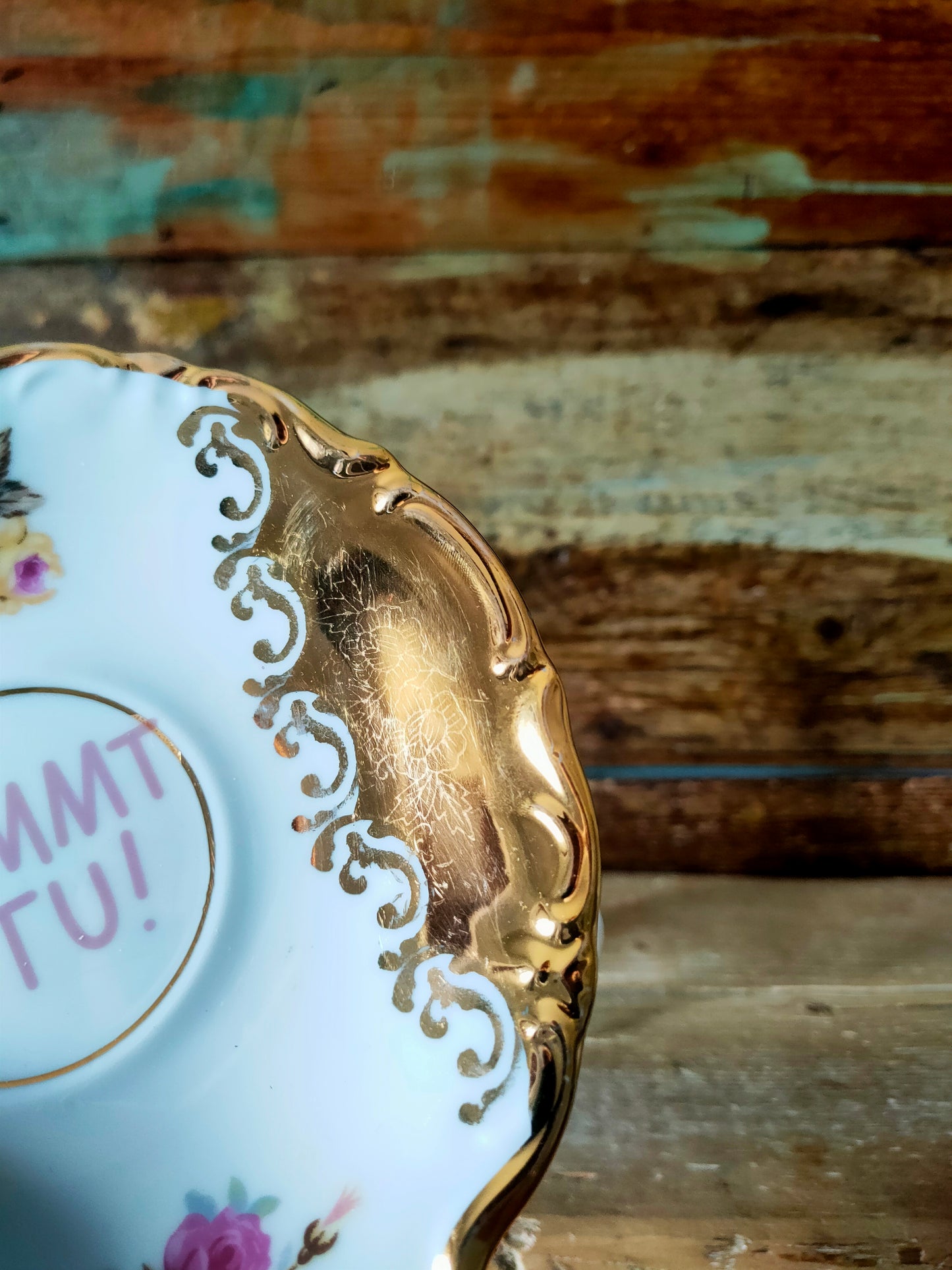 Tazza da Tè in oro zecchino con decalco "Io Mmt e Tu!"