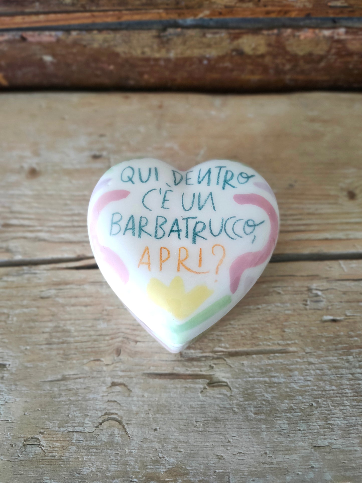 Portagioie dipinto a mano "Barbatrucco"