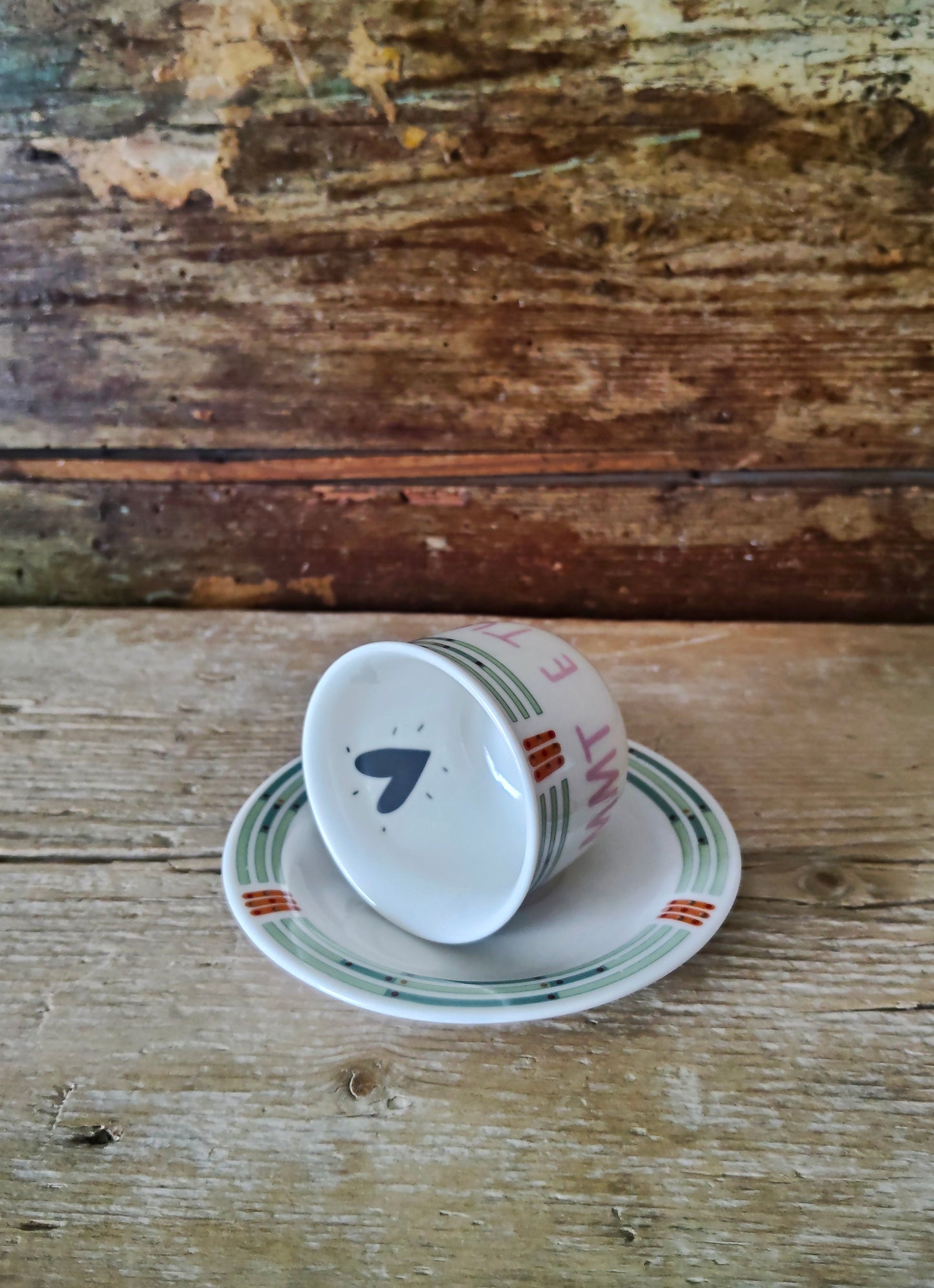 Tazzina Caffè Vintage con decalco "Io Mmt e Tu!"