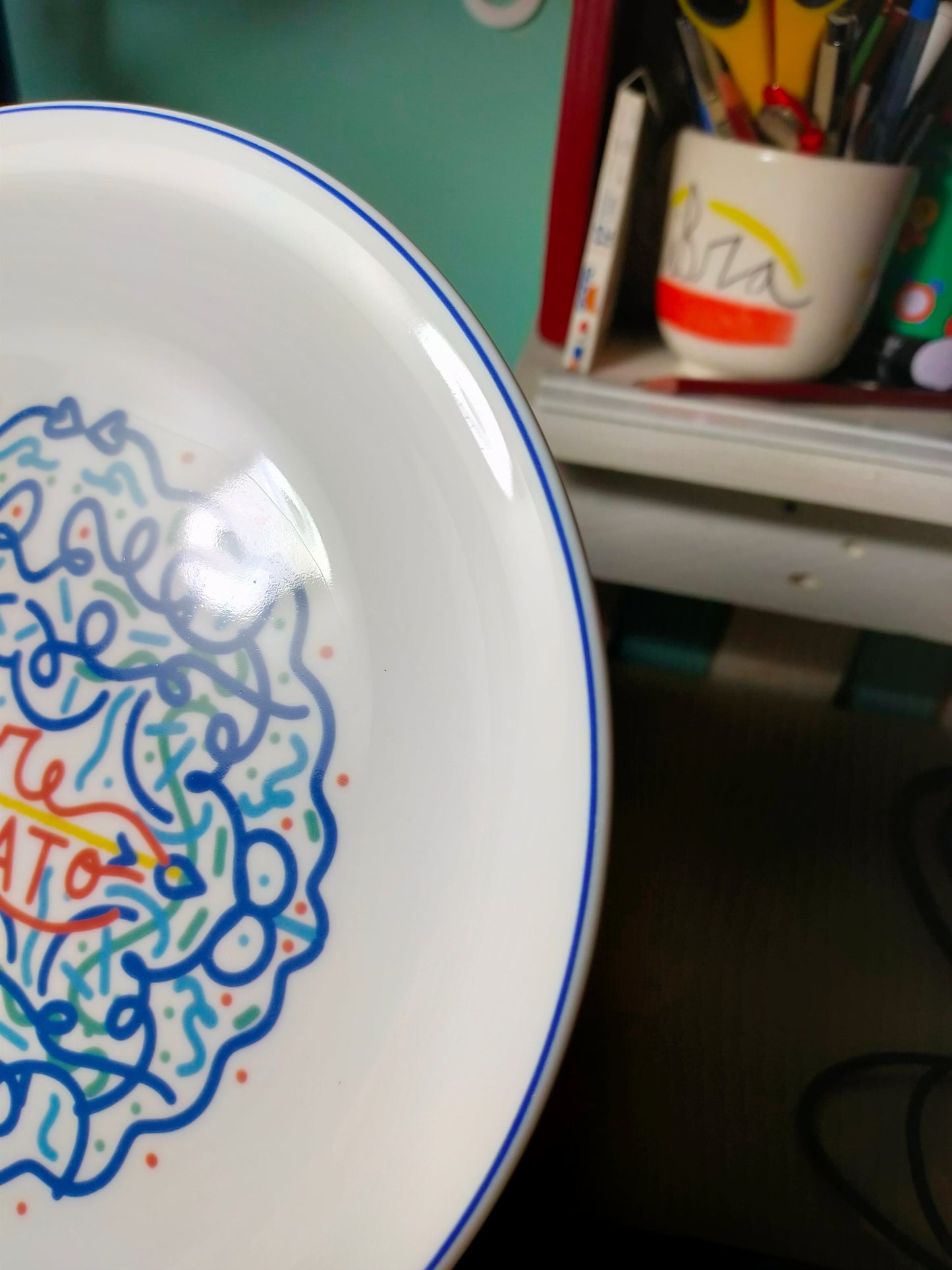 Piatto "Amore Disperato" Blu