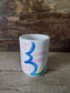 Bicchiere in Ceramica Dipinta a Mano "Democristiano 2.0" blu