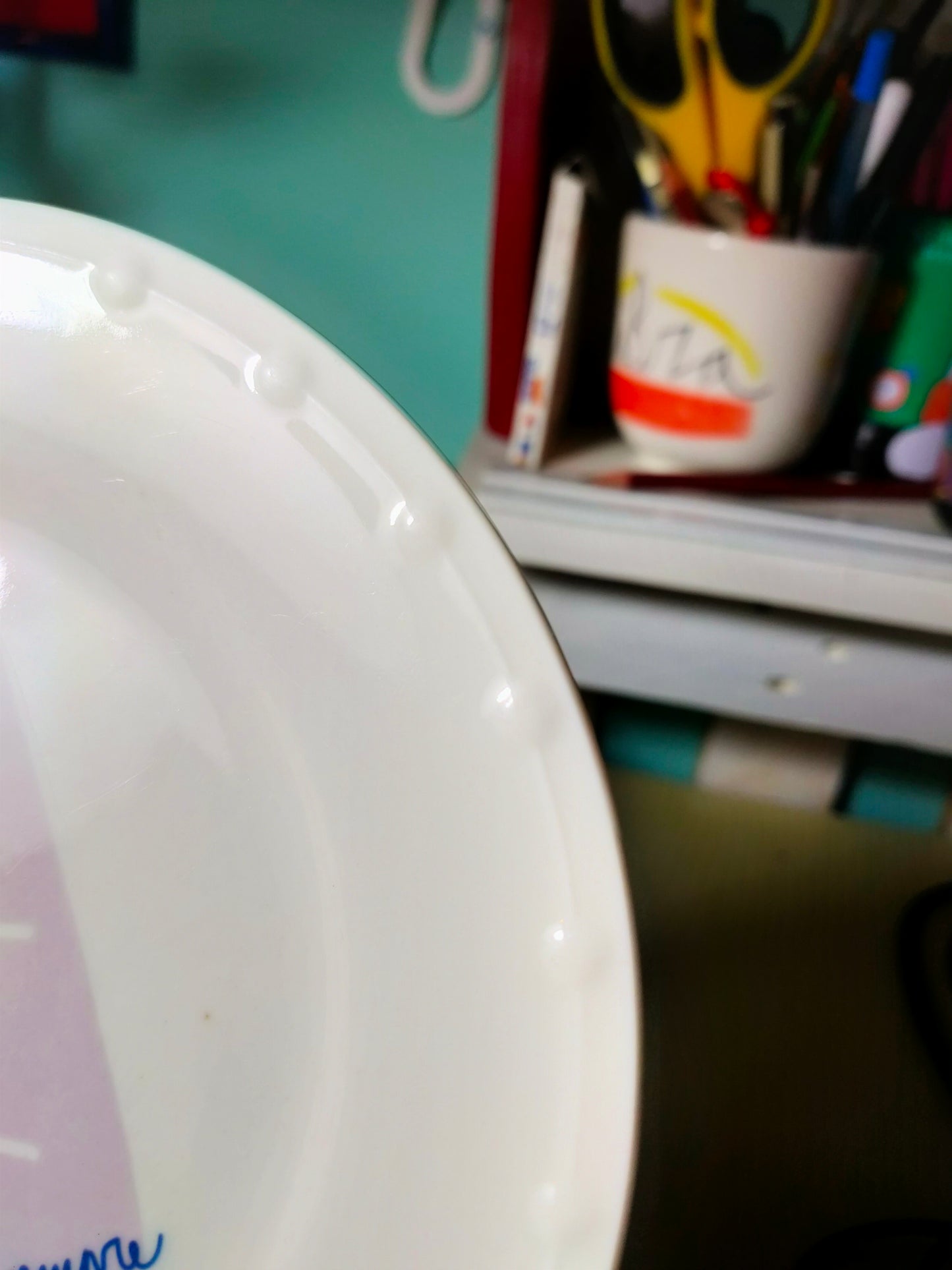 Piatto "Cuore Ricucito" Bianco