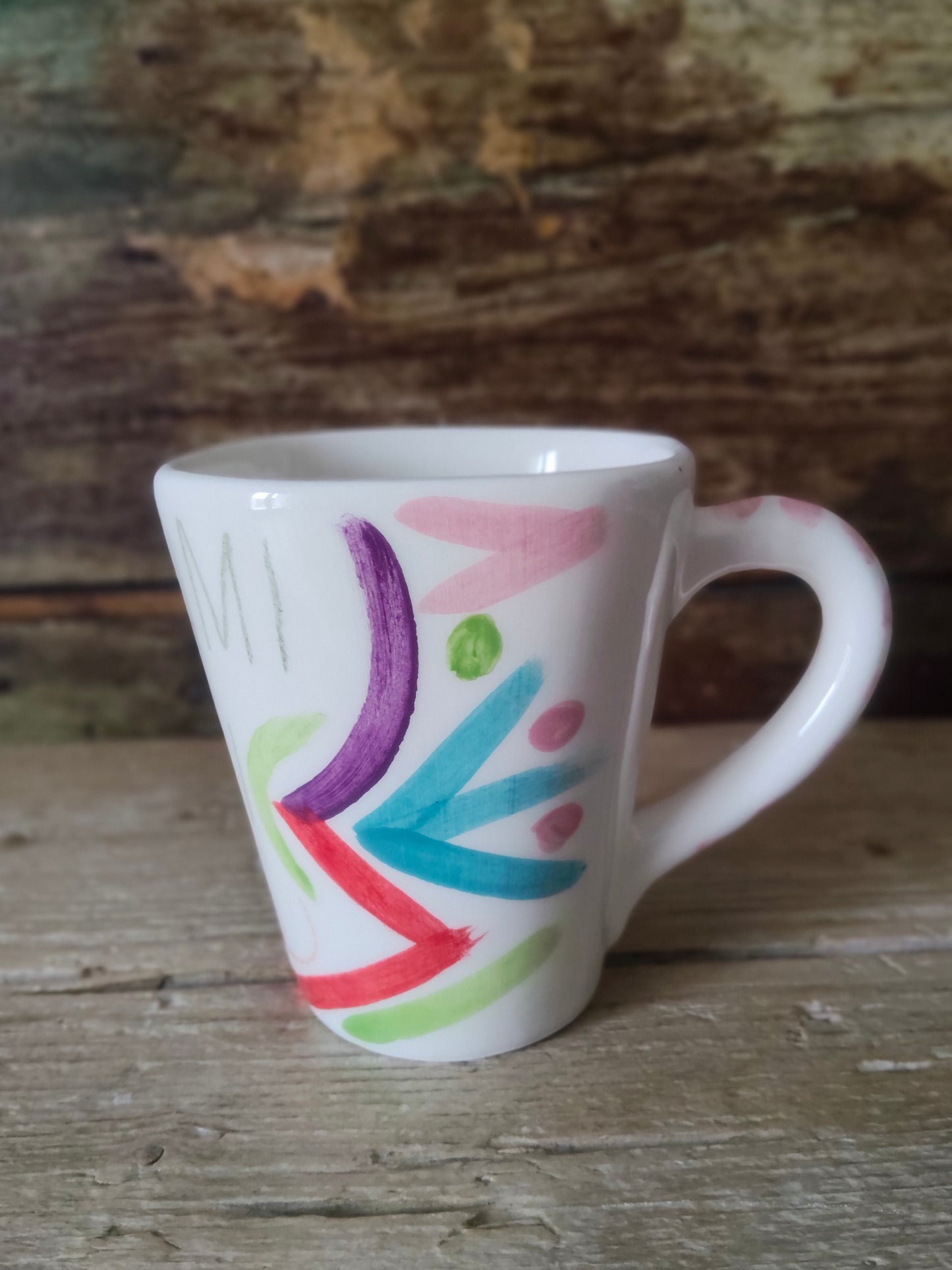 Tazza in Ceramica dipinta a Mano "Salvami Tè!"