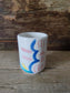 Bicchiere in Ceramica Dipinta a Mano "Democristiano 2.0" blu