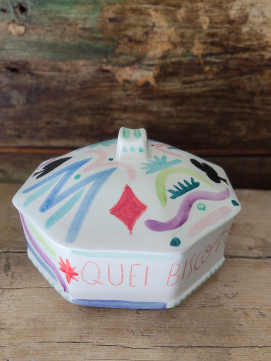 Biscottiera della Nonna (🥹) in Ceramica Dipinta a Mano