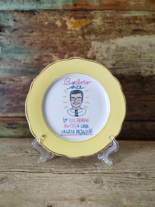 Piatto "Il Prof. Barbero" Giallo
