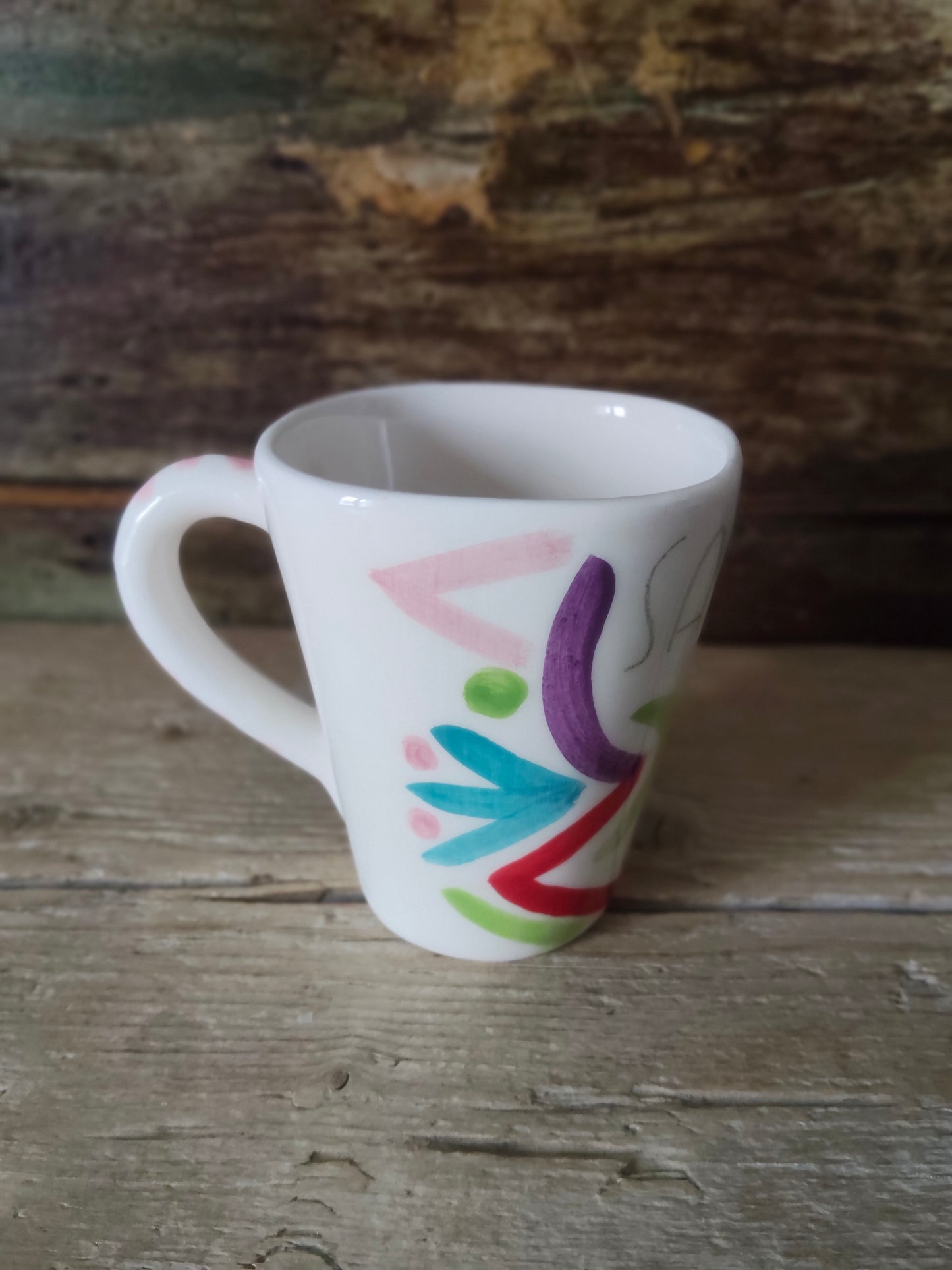 Tazza in Ceramica dipinta a Mano "Salvami Tè!"