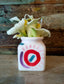 Vaso per fiori "Cazzi e Mazzi" grande, scritta rossa, in Ceramica Dipinta a Mano.