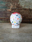 Teschio In ceramica Dipinta a Mano "Baffo Dandy"